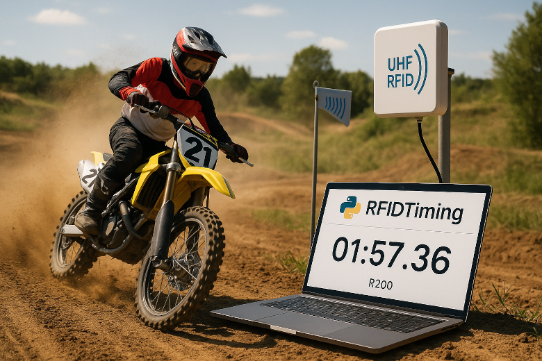 Pracujący system RFID na torze